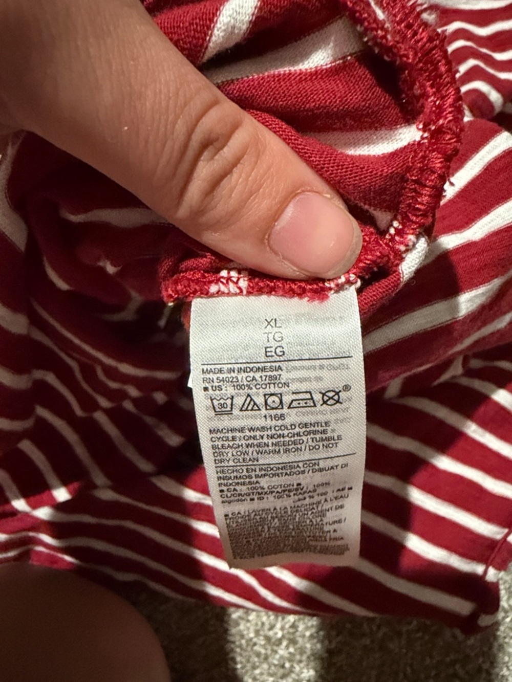 Old Navy Red and White Striped Midi Dress w/ Back Cut Outs - Picture 7 of 7